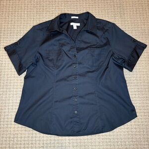 Chico's No Iron Short Sleeve Button Up